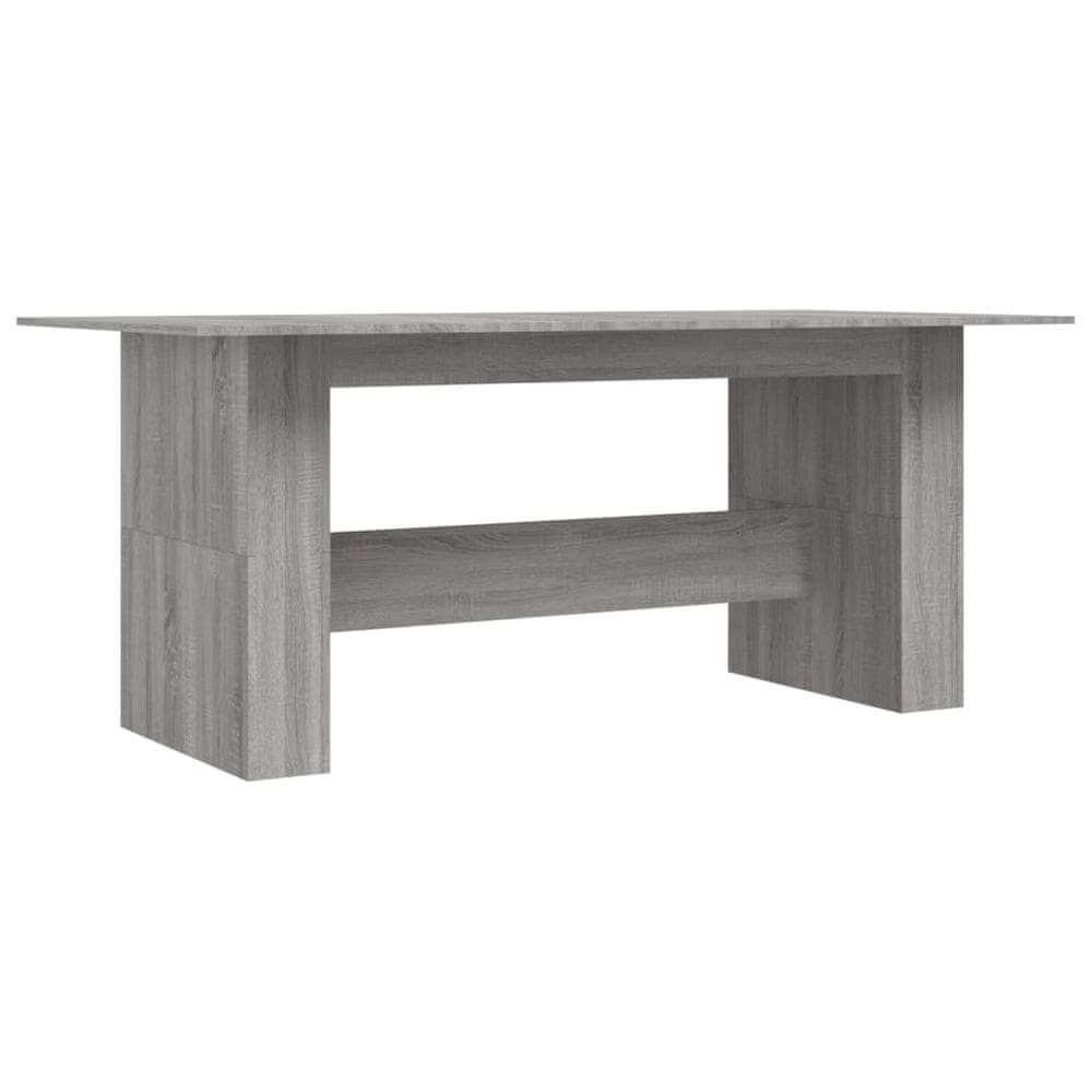 Vidaxl Jedálenský stôl sivý dub sonoma 180x90x76 cm kompozitné drevo